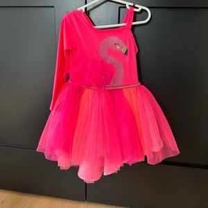 Pink Flamingo Tulle Dress Girls
